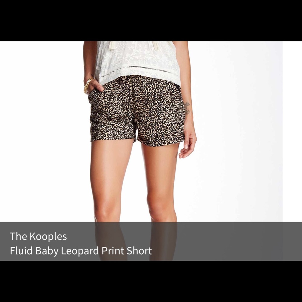 The Kooples Fluid Baby Leopard Print Shorts
